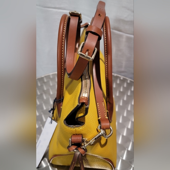 Dooney Bourke Mustard Satchel - Picture 4 of 5